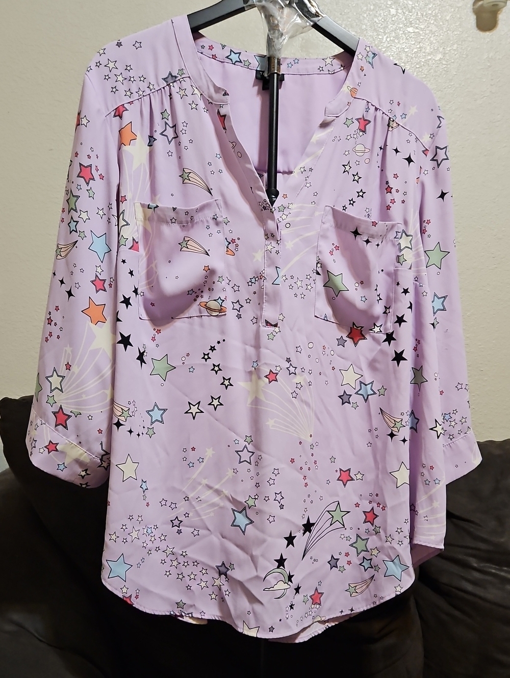 torrid Lavender Starry Print Blouse